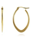 Rebl Oval Hoop Earrings In Gold