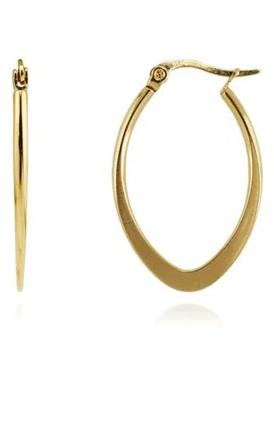 Rebl Oval Hoop Earrings In Gold