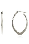 Rebl Oval Hoop Earrings In Silver