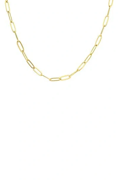 Rebl Paper Clip Chain Necklace In Gold