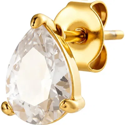 Rebl Pear Cubic Zirconia Stud Earrings In Gold