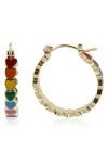 Rebl Rainbow Heart Hoop Earrings