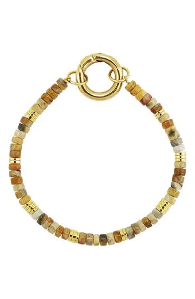 Rebl Semiprecious Stone Bracelet In Brown