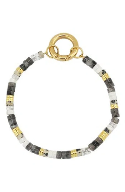 Rebl Semiprecious Stone Bracelet In Gray