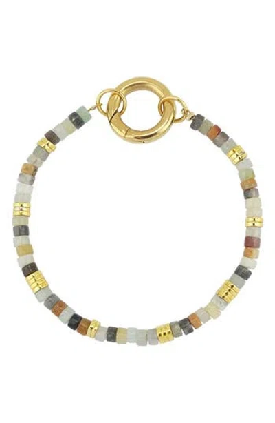 Rebl Semiprecious Stone Bracelet In Gray
