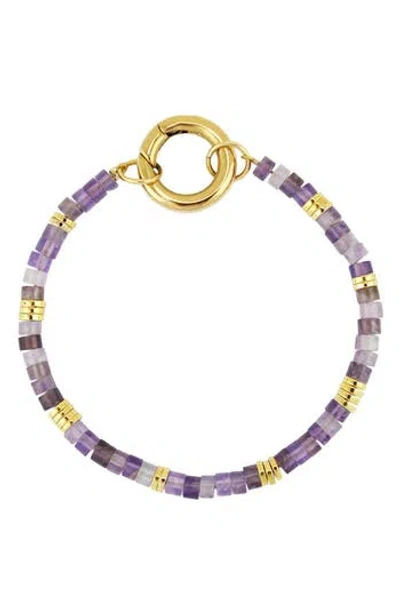 Rebl Semiprecious Stone Bracelet In Purple