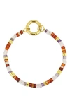 Rebl Semiprecious Stone Bracelet In Red