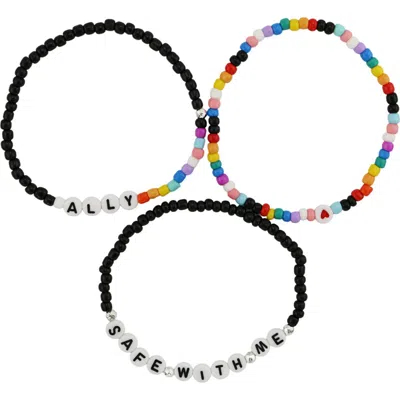 Rebl Set Of 3 Ally Bracelets