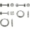 Rebl Set Of 5 Stud & Hoop Earrings