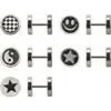 Rebl Set Of 5 Stud Earrings