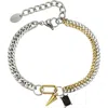Rebl Spike & Stone Curb Chain Bracelet