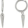 Rebl Spike Drop Huggie Hoop Earrings