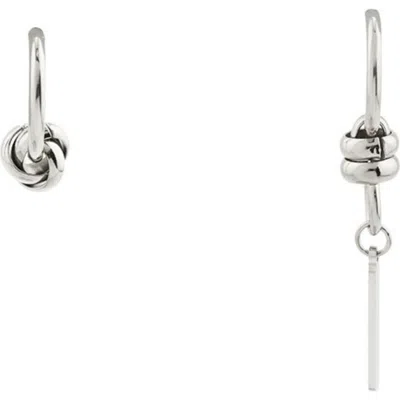 Rebl Spiral Mismatched Drop Hoop Earrings