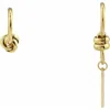 Rebl Spiral Mismatched Drop Hoop Earrings
