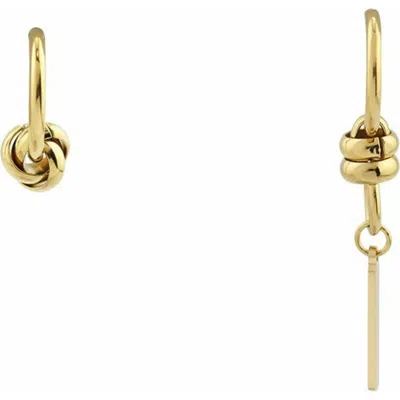 Rebl Spiral Mismatched Drop Hoop Earrings