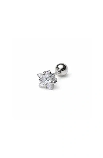 Rebl Star Crystal Single Earring In Transparent