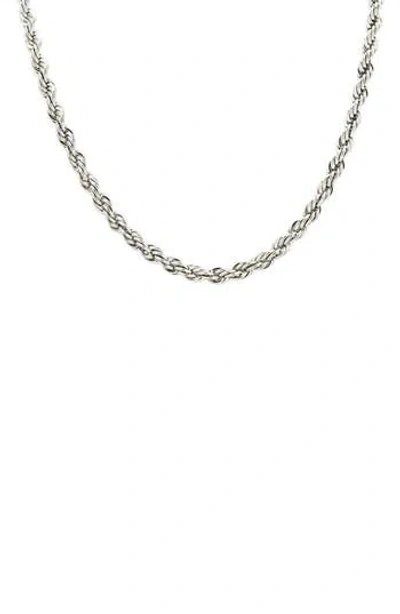 Rebl Twist Chain Necklace In Silver