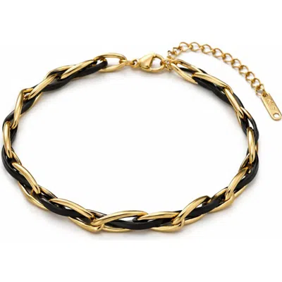 Rebl Twisted Chain Bracelet In Gold