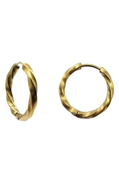 Rebl Twisted Hoop Earrings In Gold