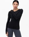 Rebody Active Citizen Compression Long Sleeve Top In Onyx