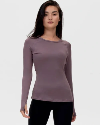 Rebody Active Citizen Compression Long Sleeve Top In Stone Purple