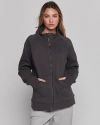 Rebody Active Effortless Fleece Oversized Jacket In Phantom Grey