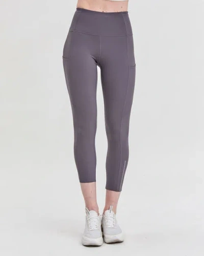 Rebody Active Energy Reflective Silkiflex Legging 21.5" In Carbon Charcoal