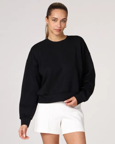 Rebody Active Essential Scuba Crewneck Sweatshirt In Black