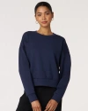 Rebody Active Essential Scuba Crewneck Sweatshirt In Cool Navy