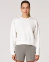 Rebody Active Essential Scuba Crewneck Sweatshirt In White