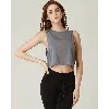 Rebody Active Eye Spy Crop Tank In Stone Olive