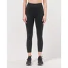 Rebody Active Hybrid Legging High Waist Crop Leggings 23" In Metropolis Black