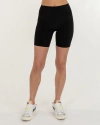 Rebody Active Incline Silkiflex High Waist Biker Short 6" In Midnight Black