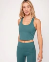 Rebody Active Juno Cloudlux Longline Bra In Mediterranea Green