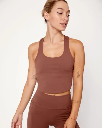 Rebody Active Juno Cloudlux Longline Bra In Walnut