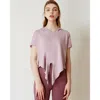 Rebody Active Knot Your Race Short Sleeve Hoodie In Stone Mauve
