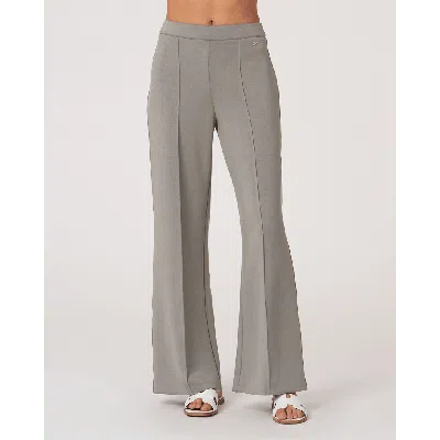 Rebody Active Madison Pintuck Wide Leg Scuba Pant 30" In Desert Sage