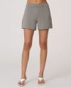 Rebody Active Madison Scuba Knit Short 4" In Gray