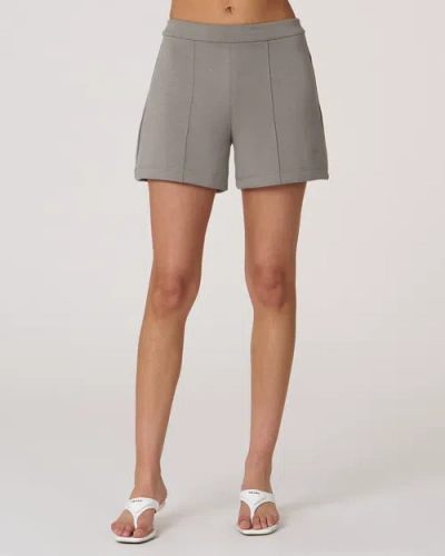 Rebody Active Madison Scuba Knit Short 4" In Grey