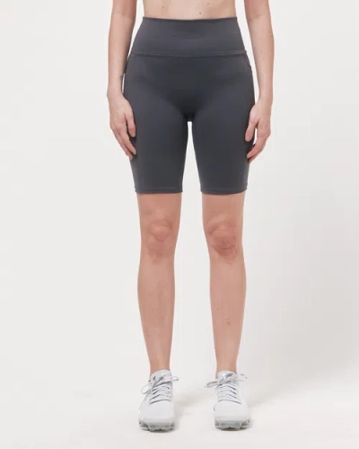 Rebody Active Making Moves Cloudlux Pocket Biker Shorts 8.5" In Smoke