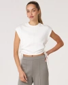 Rebody Active Nadine Scuba Shirring Top In White