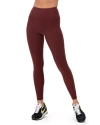 Rebody Active Phoenix Fleece Pocket Legging In Velvet Brown