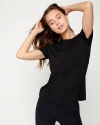 Rebody Active Pima Go Short Sleeve Top In Black