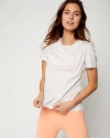 Rebody Active Pima Go Short Sleeve Top In Ice Grey
