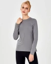 Rebody Active Pima Going Long Sleeve Top In Stone Olive