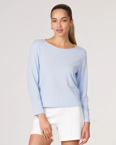 Rebody Active Rebody Essentials Mid Length Long Sleeve Top In Baby Blue