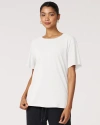 Rebody Active Rebody Essentials Oversized Short Sleeve Top In White