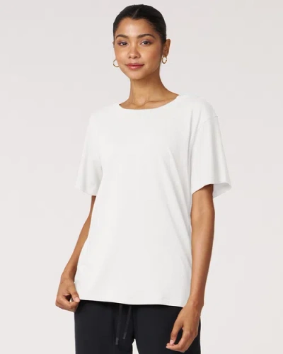 Rebody Active Rebody Essentials Oversized Short Sleeve Top In White