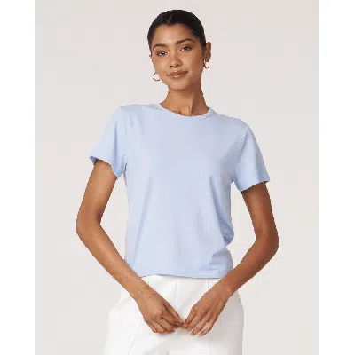 Rebody Active Rebody Essentials Short Sleeve Crop Tee In Baby Blue