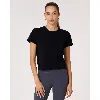 Rebody Active Rebody Essentials Short Sleeve Crop Tee In Black